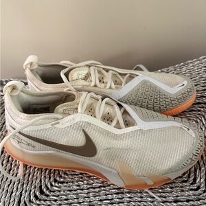 Nike Cream and Orange Sneakers